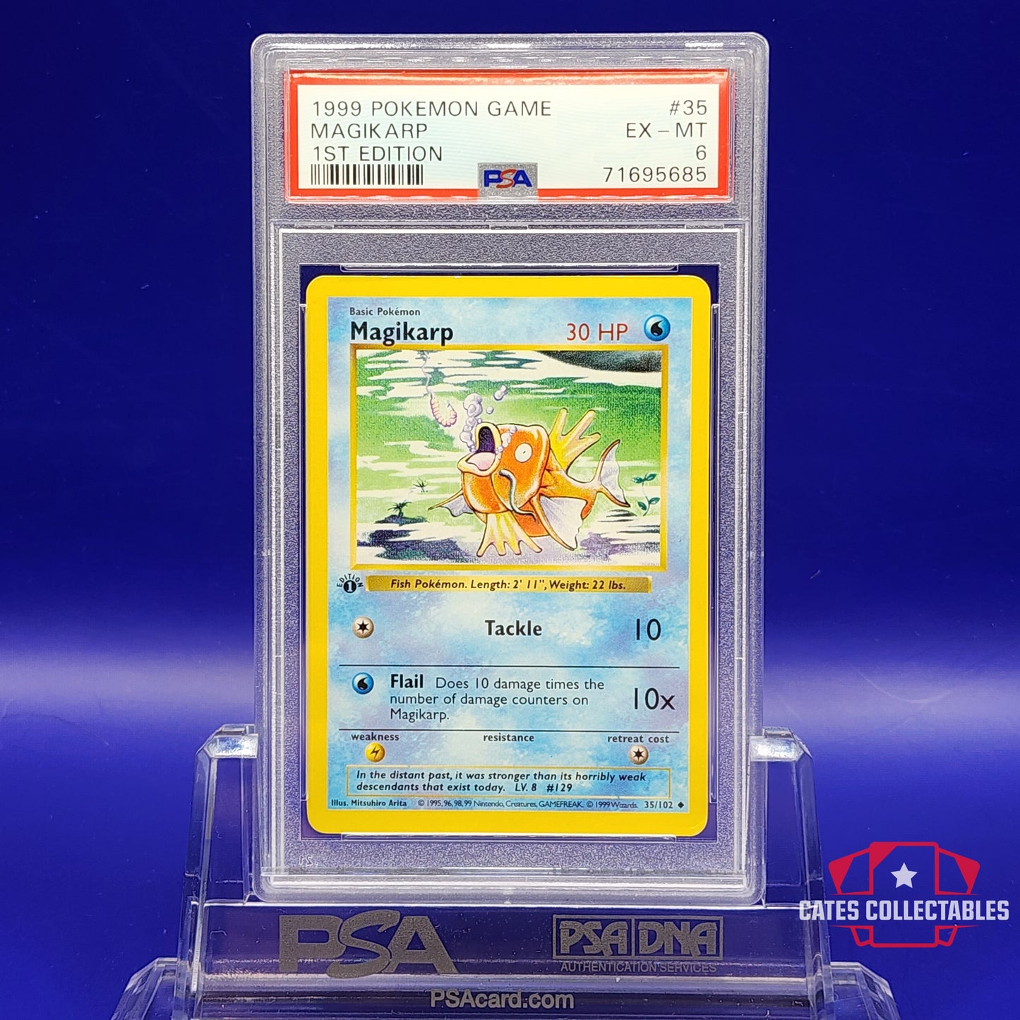 Pokemon Magikarp 1st Edition Base Set Shadowless PSA 6