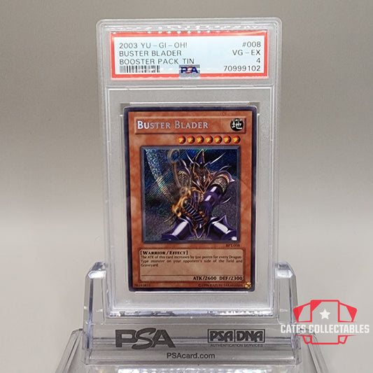 Yu-Gi-Oh! Buster Blader PSA 4 2003 booster pack Tin
